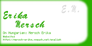 erika mersch business card